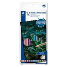 STAEDTLER Színes ceruza készlet, hatszögletű, STAEDTLER® "146M", 12 különböző metál szín színes ceruza