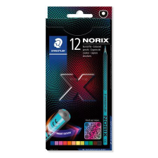STAEDTLER Színes ceruza készlet, STAEDTLER &quot;Norix® 186&quot;, 12 különböző szín színes ceruza