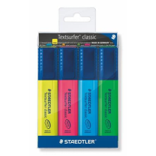  STAEDTLER Szövegkiemelő készlet, 1-5 mm, STAEDTLER &quot;Textsurfer Classic 364&quot;, 4 különböző szín filctoll, marker