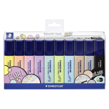 STAEDTLER Szövegkiemelő készlet, 1-5 mm, "Textsurfer Classic Pastel", 10 különböző szín filctoll, marker