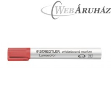 STAEDTLER Táblamarker, 2 mm, kúpos, STAEDTLER Lumocolor 351, piros filctoll, marker