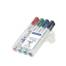 STAEDTLER Táblamarker készlet, 2-5 mm, vágott, STAEDTLER &quot;Lumocolor® 351 B&quot;, 4 különböző szín filctoll, marker