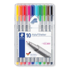  STAEDTLER Tűfilc készlet, 0,3 mm, STAEDTLER "Triplus 334", 10 különböző szín