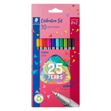 STAEDTLER Tűfilc készlet, 0,3 mm, STAEDTLER "Triplus® fineliner 334", 10 különböző szín filctoll, marker