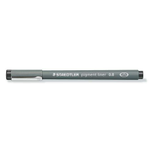 STAEDTLER Tusfilc, 0,8 mm, STAEDTLER "Pigment Liner 308", fekete filctoll, marker