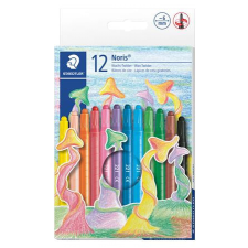 STAEDTLER Zsírkréta, csavarós, STAEDTLER "Noris 221", 12 különböző szín kréta