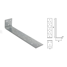 STALCO Sarok összekötőlemez 40 mm x 300 mmx 40 mm hűtés, fűtés szerelvény
