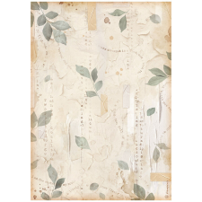 Stamperia A4 rizspapír csom. - Create Happiness Secret Diary leaves kreatív papír