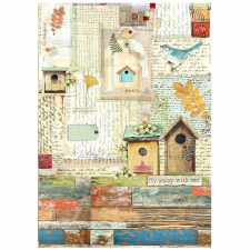 Stamperia A4 rizspapír csom. - Garden nests kreatív papír