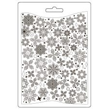Stamperia Dewdrops Öntőforma / Textúra alap A5 snowflakes Soft Mould (1 db) gyertyaöntő forma