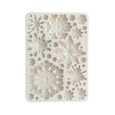 Stamperia Dewdrops Szilikon öntőforma A5 snowflakes Silicon Mould (1 db) gyertyaöntő forma