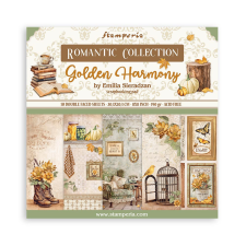 Stamperia Golden Harmony Papírkészlet 8" (20 cm) Paper Pack (10 ív) decoupage papír