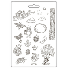 Stamperia Hidden Grove Öntőforma A4 Soft Mould (1 db) gyertyaöntő forma