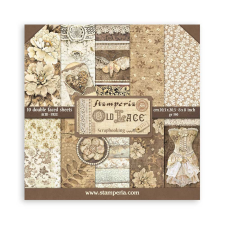 Stamperia Old Lace Papírkészlet 8" (20 cm) Paper Pack (10 ív) decoupage papír