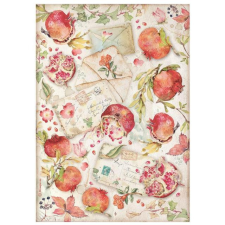 Stamperia Rizspapír A4, Casa Granada gránátalmák és levelek / Stamperia Rice Paper (1 ív) decoupage papír