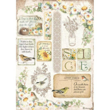 Stamperia Rizspapír A4, Daisy / Stamperia Rice Paper (1 ív) decoupage papír