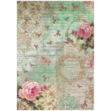 Stamperia Rizspapír A4 - Precious - Peony Background - Rice Paper (1 ív) decoupage papír