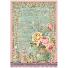 Stamperia Rizspapír A4, Rose Parfum Parfumeur royal / Stamperia Rice Paper (1 ív) decoupage papír