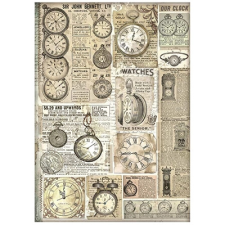 Stamperia Rizspapír A/4 Brocante Antiques clocks dekorációs kellék