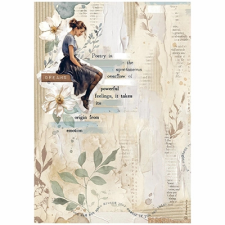 Stamperia Rizspapír A/4 Create Happiness Secret Diary lady dekorációs kellék
