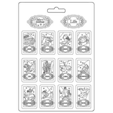 Stamperia Textúra alap A4, Cosmos Infinity zodiac / Stamperia Soft Mould (1 db) gyertyaöntő forma