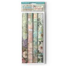 Stamperia Wonderland Textíl lapok 12&quot; (30 cm) Fabric Sheets (1 csomag) matrica