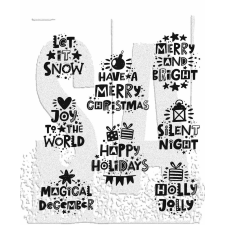 Stampers Anonymous Holiday Whatnots Tim Holtz Gumibélyegző Cling Stamps (1 csomag) bélyegző