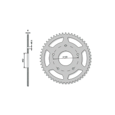 Standard Parts Hátsó lánckerék IGM Rieju SMX "06 62mm 5 lyuk 50 fogú egyéb motorkerékpár alkatrész