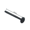 Standard Parts Rövid kipufogószelep, 64 mm, 50 köbcentis Kínai robogó / GY6 Standard Parts  Motor alkatrészek Vezérműtengelyek