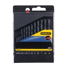 Stanley FÚRÓSZÁRKÉSZLET HSS 2-8X0,5MM 13DB-OS barkácsgép tartozék
