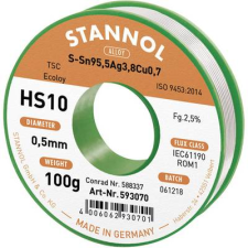 Stannol Ólommentes forrasztóhuzal 0,5mm/100g (631900) forrasztási tartozék