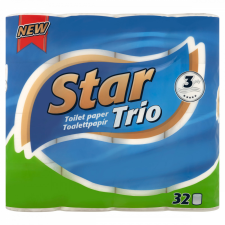 Star Trio toalettpapír 3 rétegű 32 tekercs higiéniai papíráru