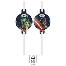 Star Wars Galaxy papír szívószál, 4 db-os szett FSC party kellék