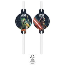Star Wars Galaxy papír szívószál, 4 db-os szett FSC party kellék