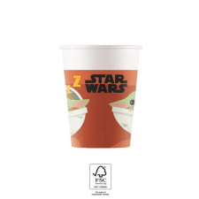 Star Wars Mandalorian papír pohár 8 db-os 200 ml FSC party kellék