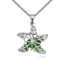 Starfish - zöld - Swarovski kristályos nyaklánc nyaklánc