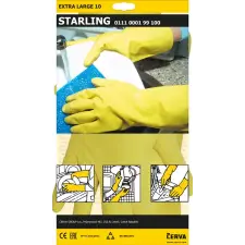 STARLING háztartási latex kesztyű 8/M védőkesztyű