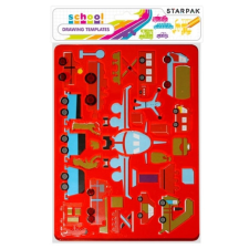Starpak Műanyag sablon 18 x 26 cm - járművek (276075) kreatív és készségfejlesztő
