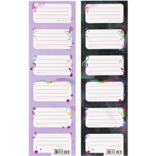 Starpak Music füzetcímke 6 db/ív, Starpak, többféle füzetcímke