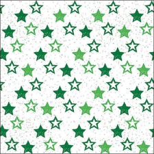 Stars All Over Green papírszalvéta 33x33cm,20db-os asztalterítő és szalvéta