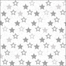 Stars All Over Silver papírszalvéta 33x33cm,20db-os papírárú, csomagoló és tárolóeszköz