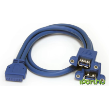 Startech 2 portos USB 3.0 csavarozható kivezetés 0.5m kábel és adapter