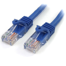 Startech - 45PAT2MBL UTP CAT5E patch kábel 2m Kék kábel és adapter