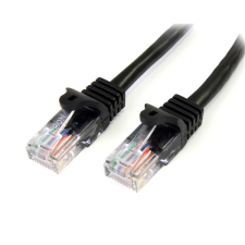 Startech - 45PAT50CMBK UTP CAT5e Patch kábel 0.5m Fekete kábel és adapter