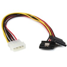Startech - 4 Pin Molex to Dual SATA 30CM kábel és adapter