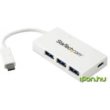 Startech 4-Port USB 3.0 Hub - USB-C to 1x USB-C and 3x USB-A fehér hub és switch