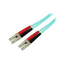 Startech A50FBLCLC10 AQUA optikai patch kábel LC Duplex MM 10m - Világoskék kábel és adapter