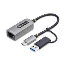 Startech C21GA-USB-ETHERNET USB-A-C 3.0 UTP Átalakító 1Gbps szürke kábel és adapter