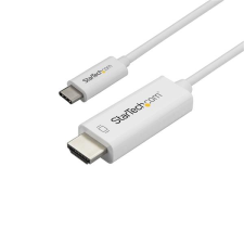 Startech CDP2HD1MWNL USB-C - HDMI (apa - apa) kábel 1m - Fehér kábel és adapter