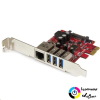  StarTech.com 3x USB 3.0 + Gigabit Ethernet bővítő kártya PCIe /PEXUSB3S3GE/